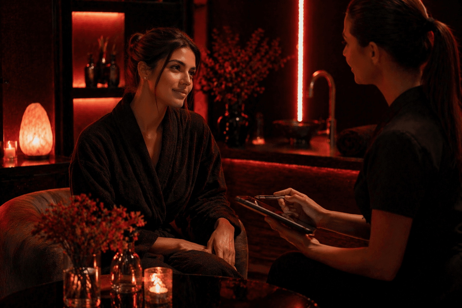 Dettaglio del centro estetico dedicato a trattamenti personalizzati